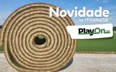 Rolo de grama indicando a Play On Time