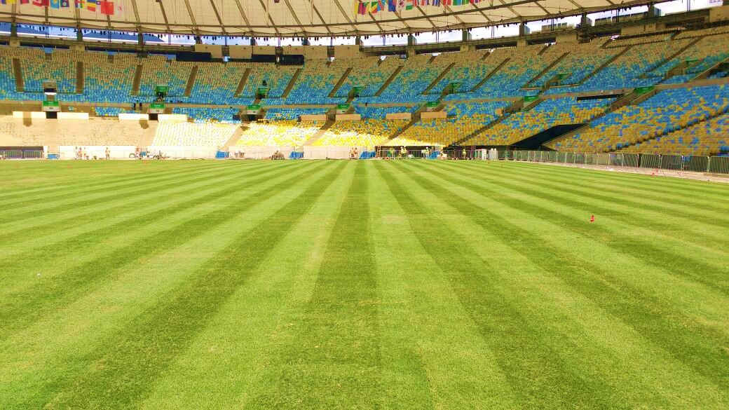 instalação grama Maracanã